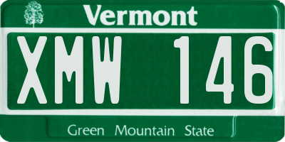 VT license plate XMW146