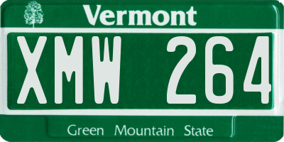 VT license plate XMW264