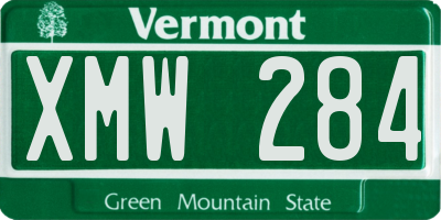 VT license plate XMW284