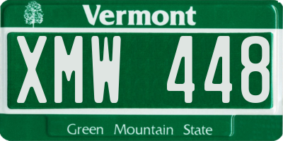 VT license plate XMW448
