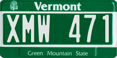 VT license plate XMW471