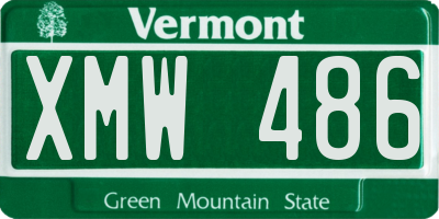 VT license plate XMW486