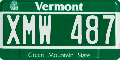 VT license plate XMW487