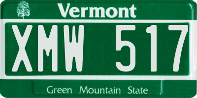 VT license plate XMW517