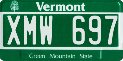 VT license plate XMW697