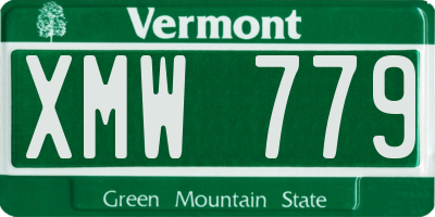 VT license plate XMW779