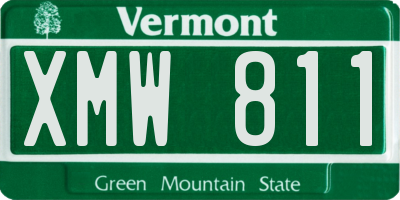 VT license plate XMW811
