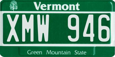 VT license plate XMW946