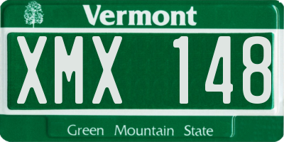 VT license plate XMX148