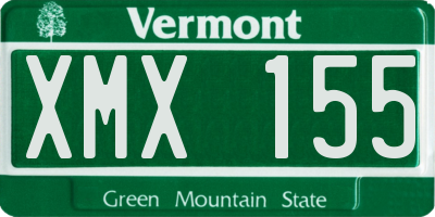 VT license plate XMX155
