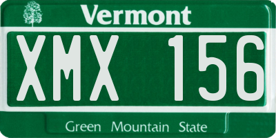 VT license plate XMX156