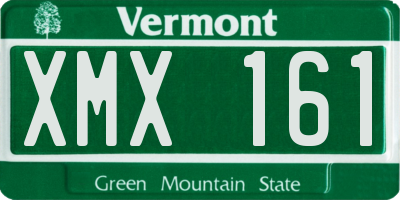 VT license plate XMX161