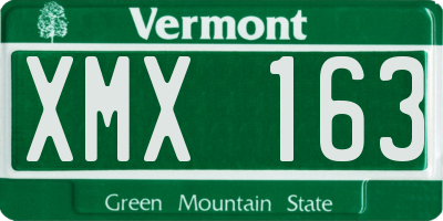 VT license plate XMX163