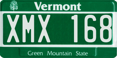 VT license plate XMX168