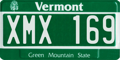VT license plate XMX169