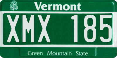 VT license plate XMX185