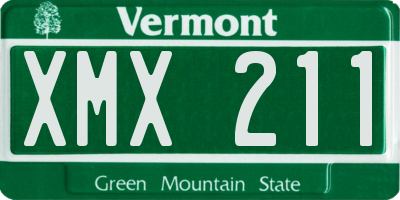 VT license plate XMX211