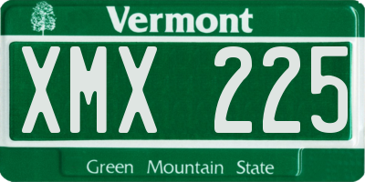 VT license plate XMX225