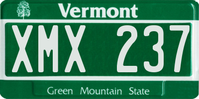 VT license plate XMX237