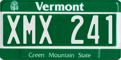 VT license plate XMX241