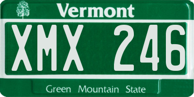 VT license plate XMX246