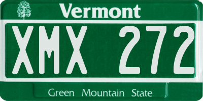 VT license plate XMX272