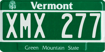 VT license plate XMX277