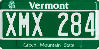 VT license plate XMX284