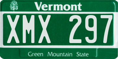 VT license plate XMX297