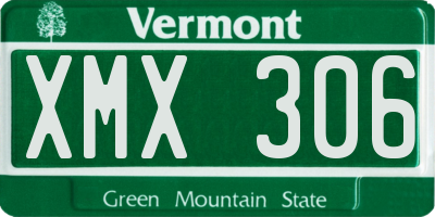 VT license plate XMX306