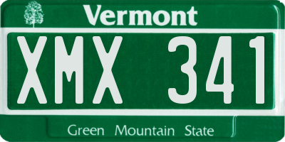 VT license plate XMX341