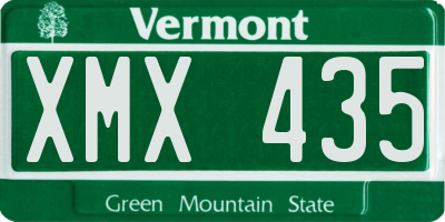VT license plate XMX435