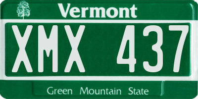 VT license plate XMX437