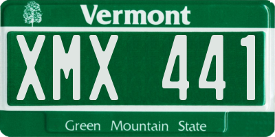 VT license plate XMX441