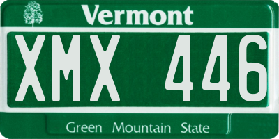 VT license plate XMX446