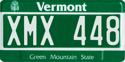 VT license plate XMX448