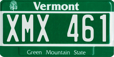 VT license plate XMX461