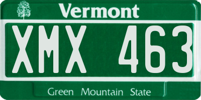 VT license plate XMX463