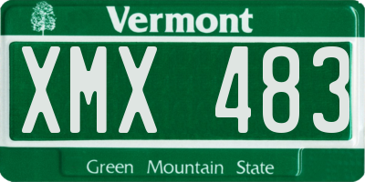 VT license plate XMX483
