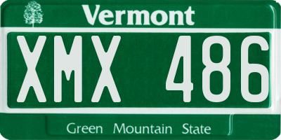 VT license plate XMX486