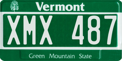 VT license plate XMX487