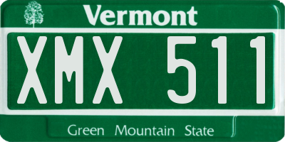 VT license plate XMX511