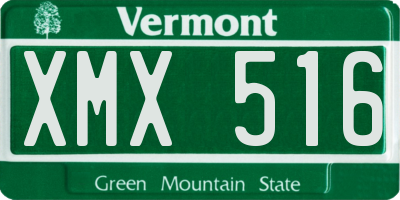 VT license plate XMX516