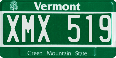 VT license plate XMX519