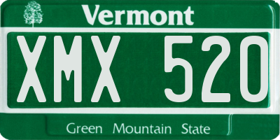VT license plate XMX520