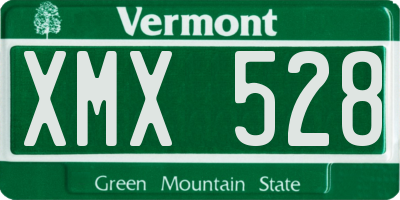 VT license plate XMX528