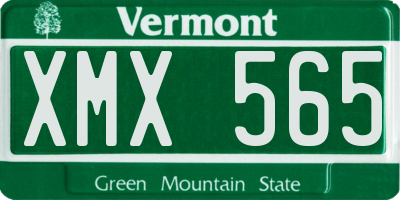 VT license plate XMX565