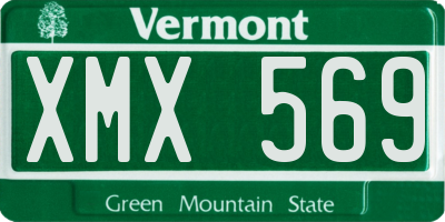 VT license plate XMX569