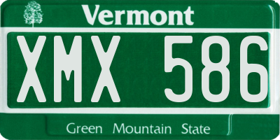 VT license plate XMX586