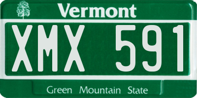 VT license plate XMX591